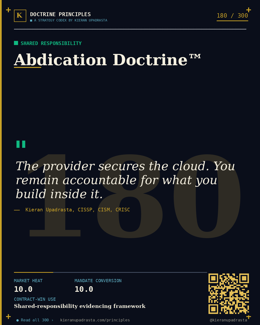 Principle 180: Silent Drain Doctrine™ &mdash; Cryptojacking doctrine card by Professor Kieran Upadrasta, CISSP CISM CRISC, Schiphol University